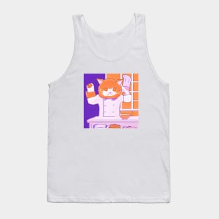 orange cat cooking 03 Tank Top